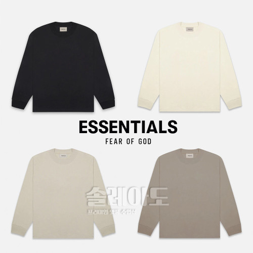 FEAR OF GOD ESSENTIALS 백로고 롱슬리브 피오갓 에센셜 21SS 3D 긴팔 티셔츠