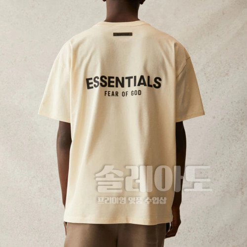 FEAR OF GOD ESSENTIALS 백로고 롱슬리브 피오갓 에센셜 21SS 3D 반팔 티셔츠