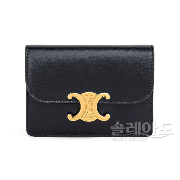 셀린느 플랩 트리옹프 카드 지갑 홀더 트리오페 캔버스 탠 10I582CPJ.04LU 블랙 10I583DPV.38NO