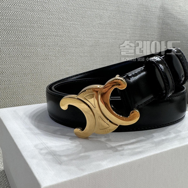 셀린느 트리오페 미디움 레더 여성벨트 블랙 2.5cm 45AK93A01.38NO